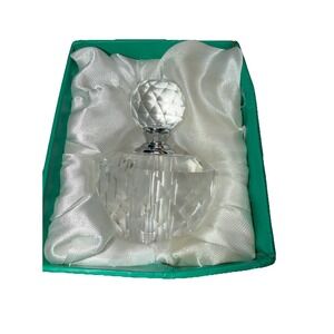Vintage SIMON DESIGNS Crystal Perfume Bottle - Beth  3.75" In Box